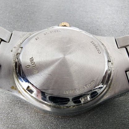 Bulova Marine Star Watch Women 30mm MOP Dial Two Tone Date Diamonds 98W11 NewBat9