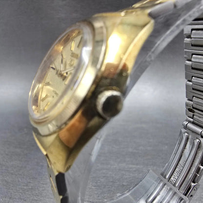 Seiko5 Automatic Watch Women 24mm Gold Dial Gold Tone Daydate 4206-0180 PARTS3