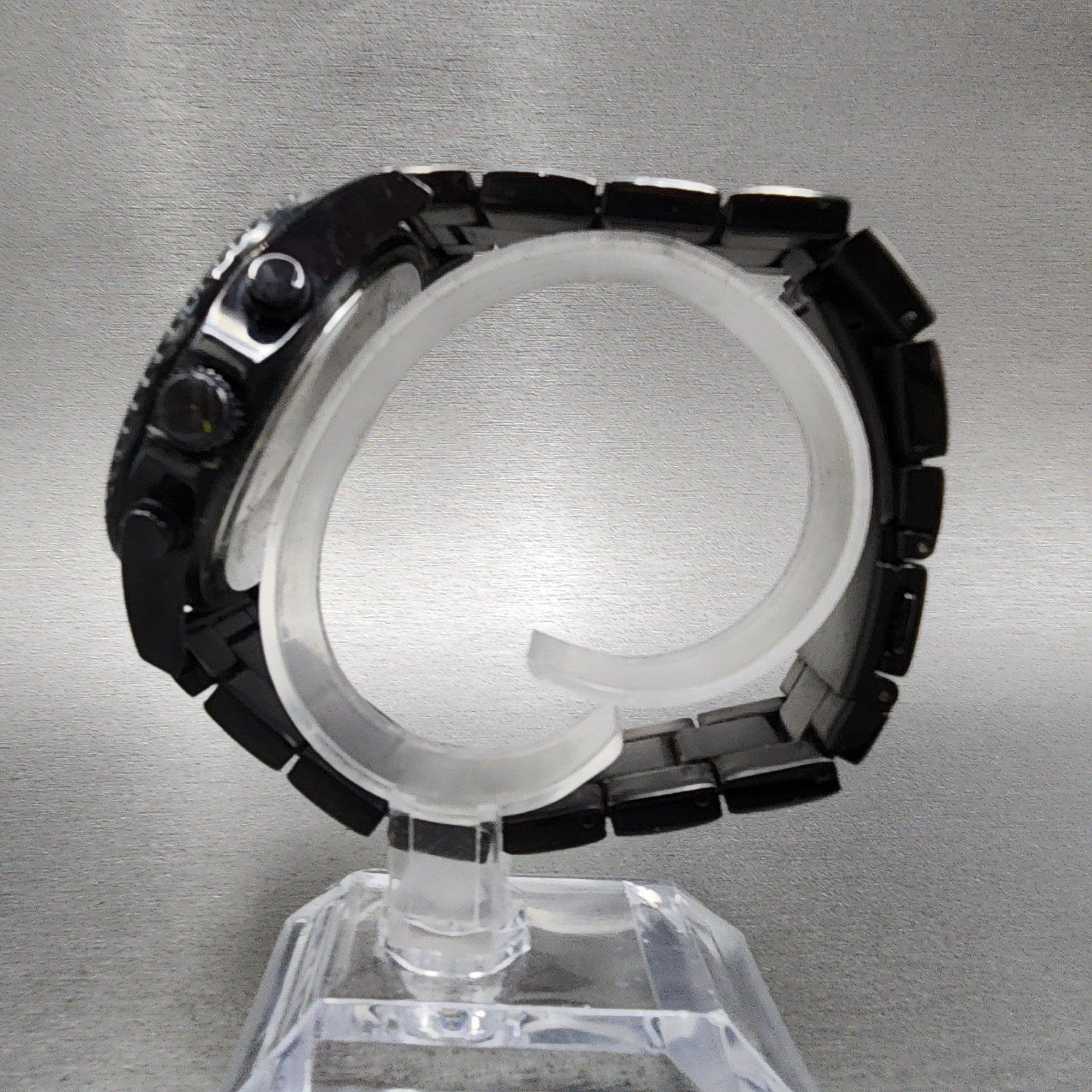 Bulova Caravelle Chronograph Watch Men 44mm Blue Dial Black Tone Round New batt6