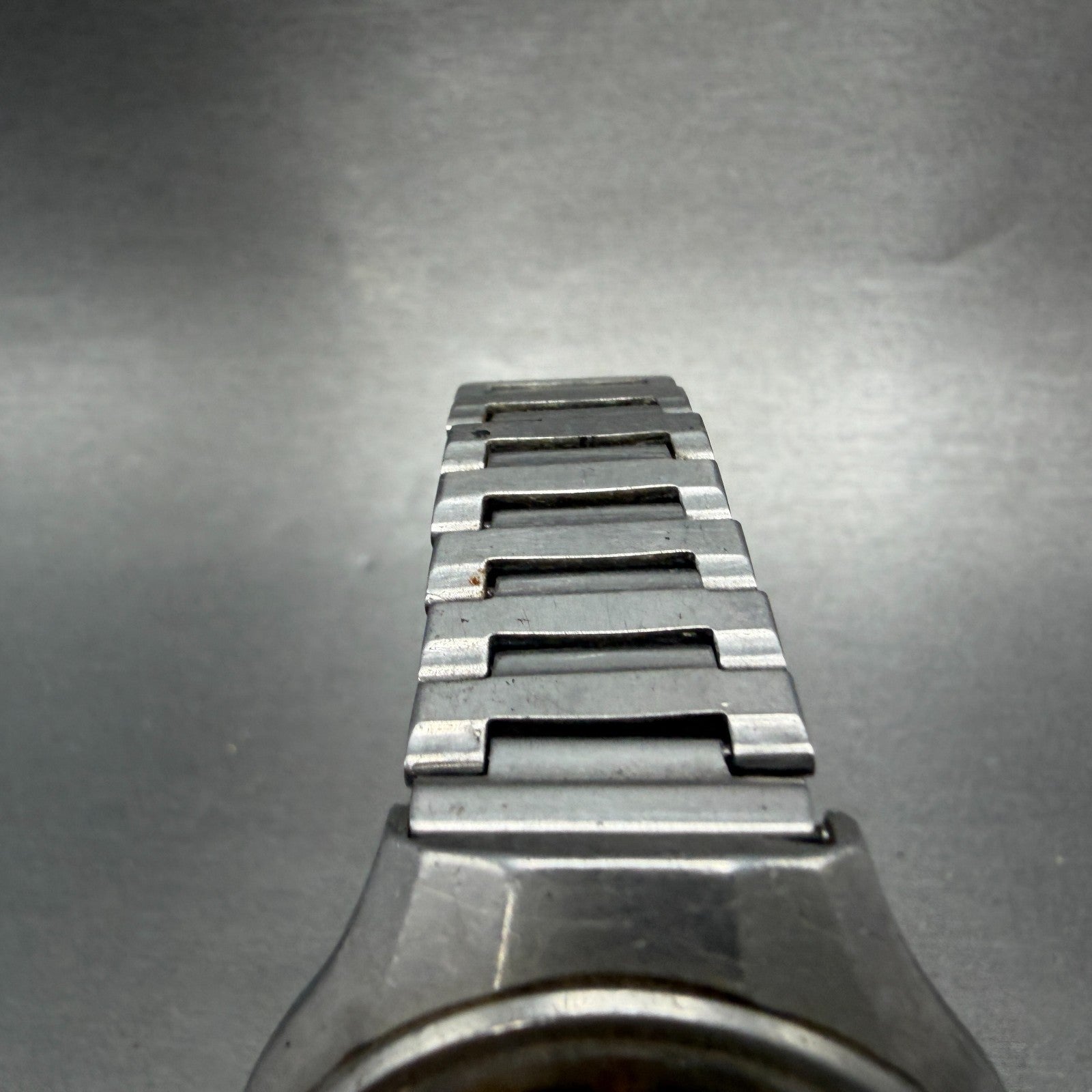 Ricoh Riquartz Watch Men 38mm Tiger Eye Dial Steel Date Round VTG PARTS5