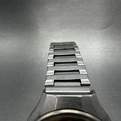 Ricoh Riquartz Watch Men 38mm Tiger Eye Dial Steel Date Round VTG PARTS5