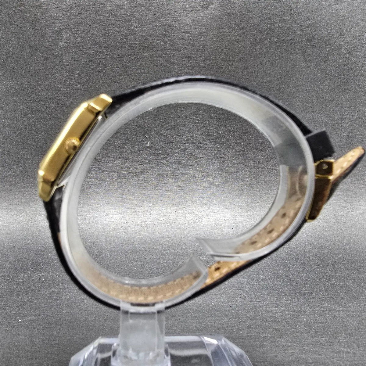 Citizen Eco-Drive Tank Watch Women 18mm White Dial Gold B023-S001561 Works JP6