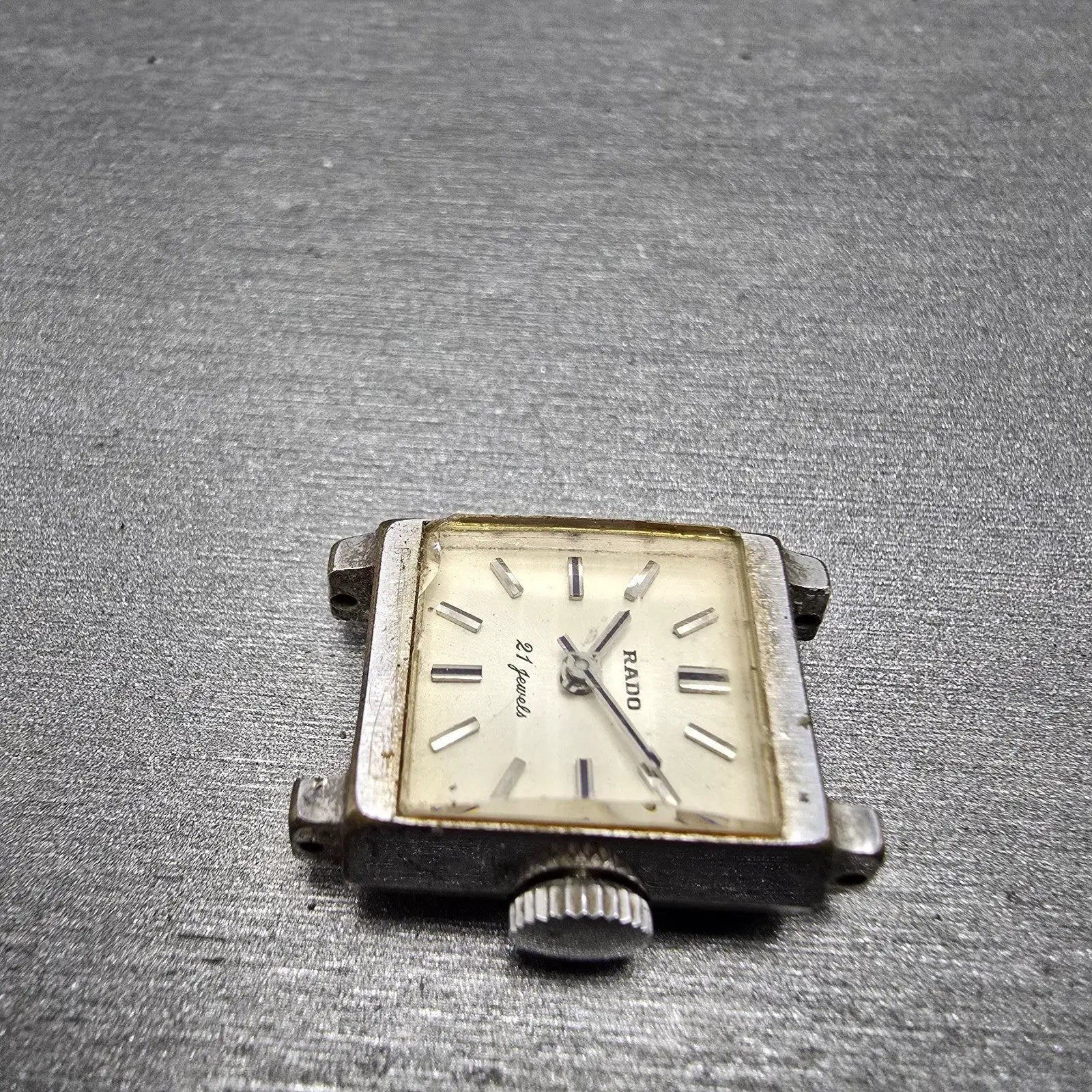 Rado Princess Watch Women 16mm White Dial Silver Tone Manual 21 Jewel PARTS VTG6