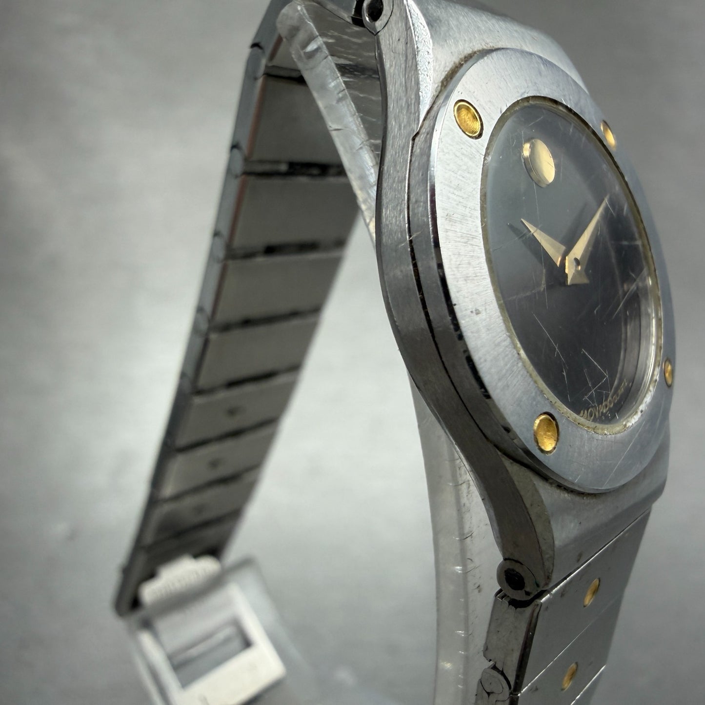 Movado Museum Watch Women 23mm Black Dial Two Tone Round 86-A1-836K New Battery3