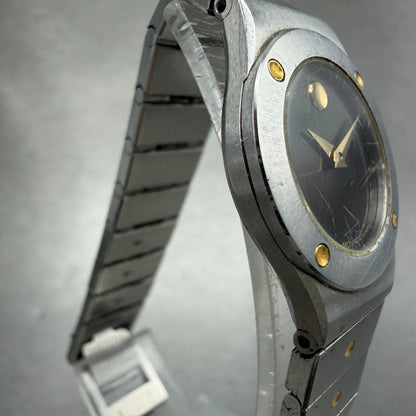 Movado Museum Watch Women 23mm Black Dial Two Tone Round 86-A1-836K New Battery3