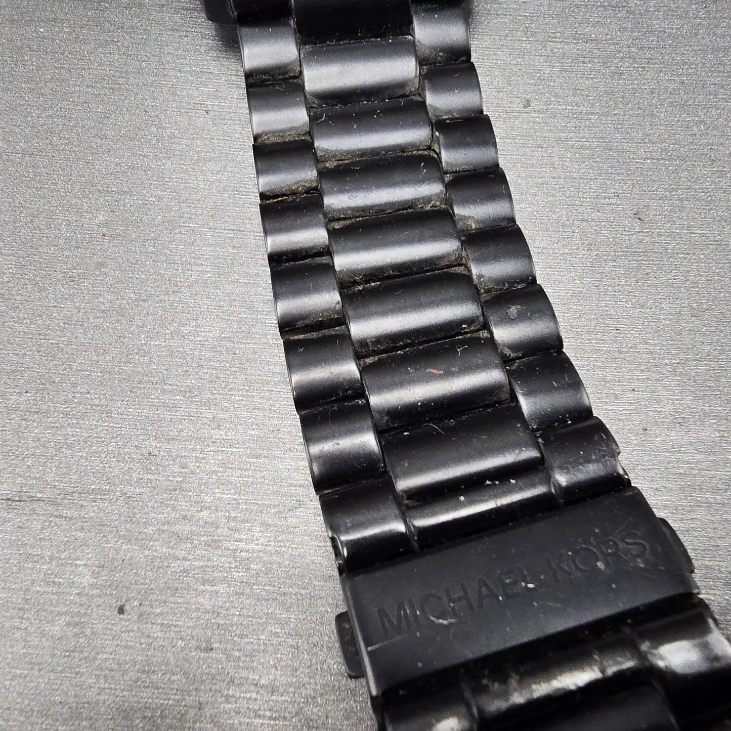 Michael Kors Chronograph Watch Men 51mm Black Dial Black Tone Date MK8196 NewBat8