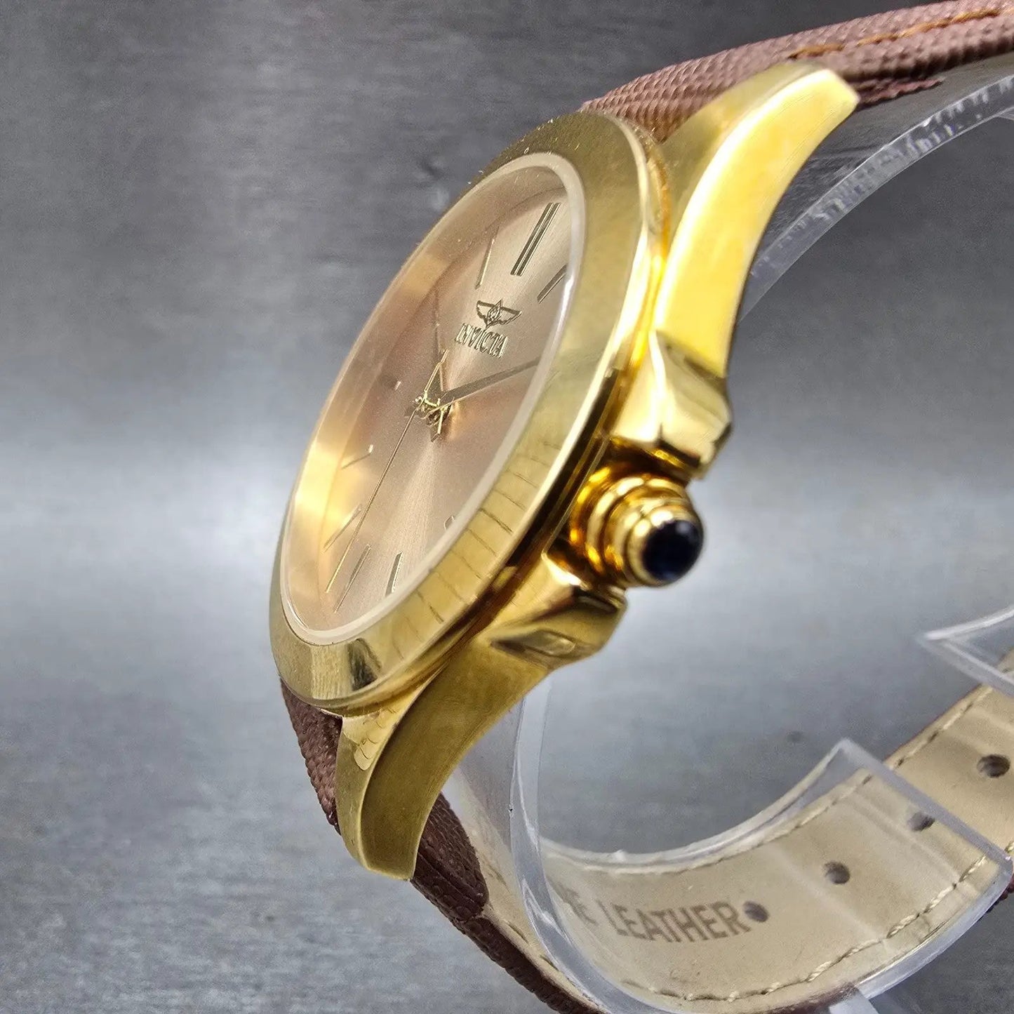 Invicta Angel Watch Women 33mm Champagne Dial Gold Tone Round 15150 New BatteryM2