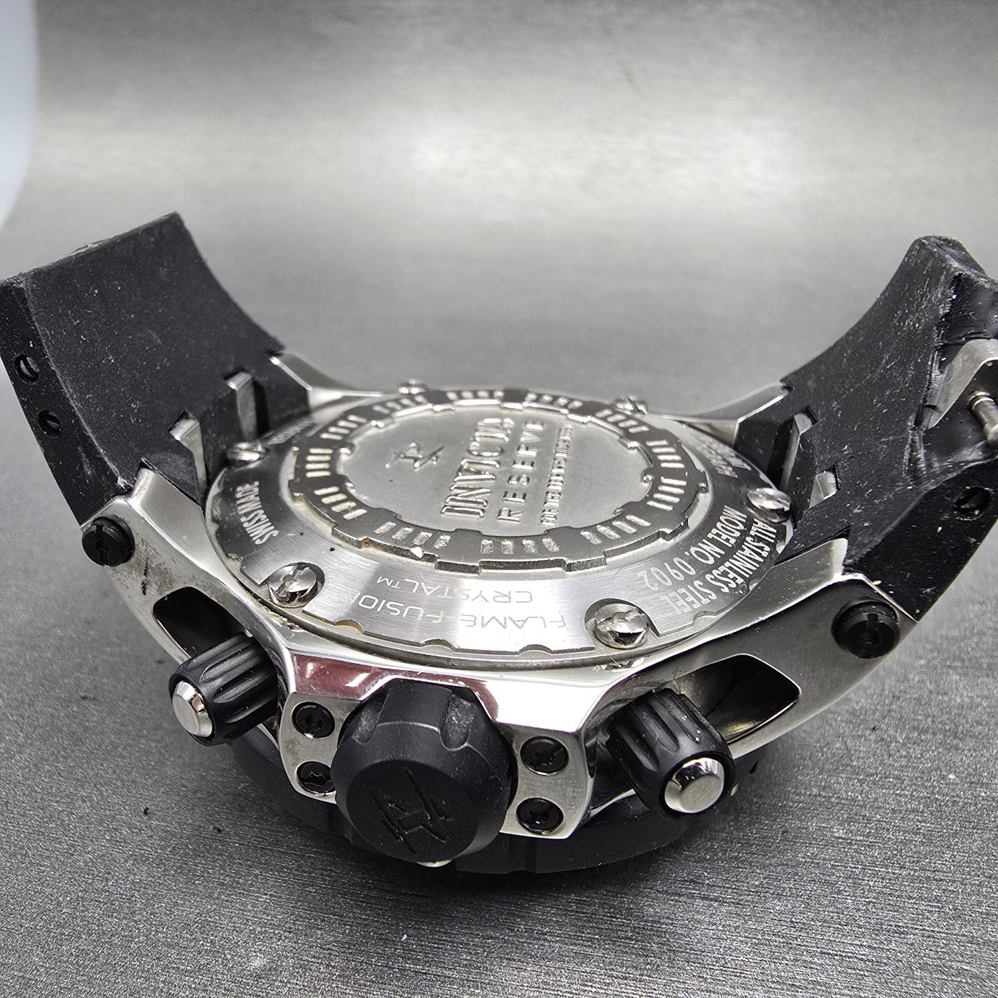 Invicta Reserve chronograph Dive Watch Men 51mm Black Dial Steel 0902 NewBattery8