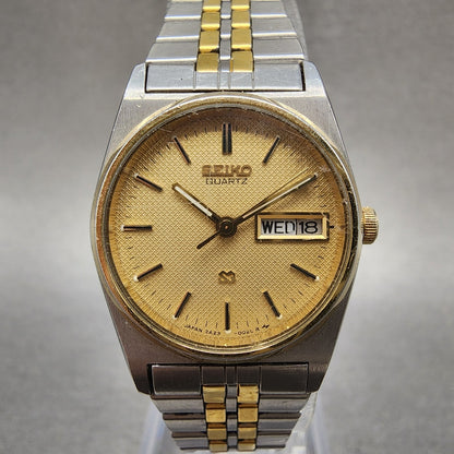 Seiko SQ Watch Women 23mm Champagne Dial Two Tone Dyadate 2a230029 New Battery0