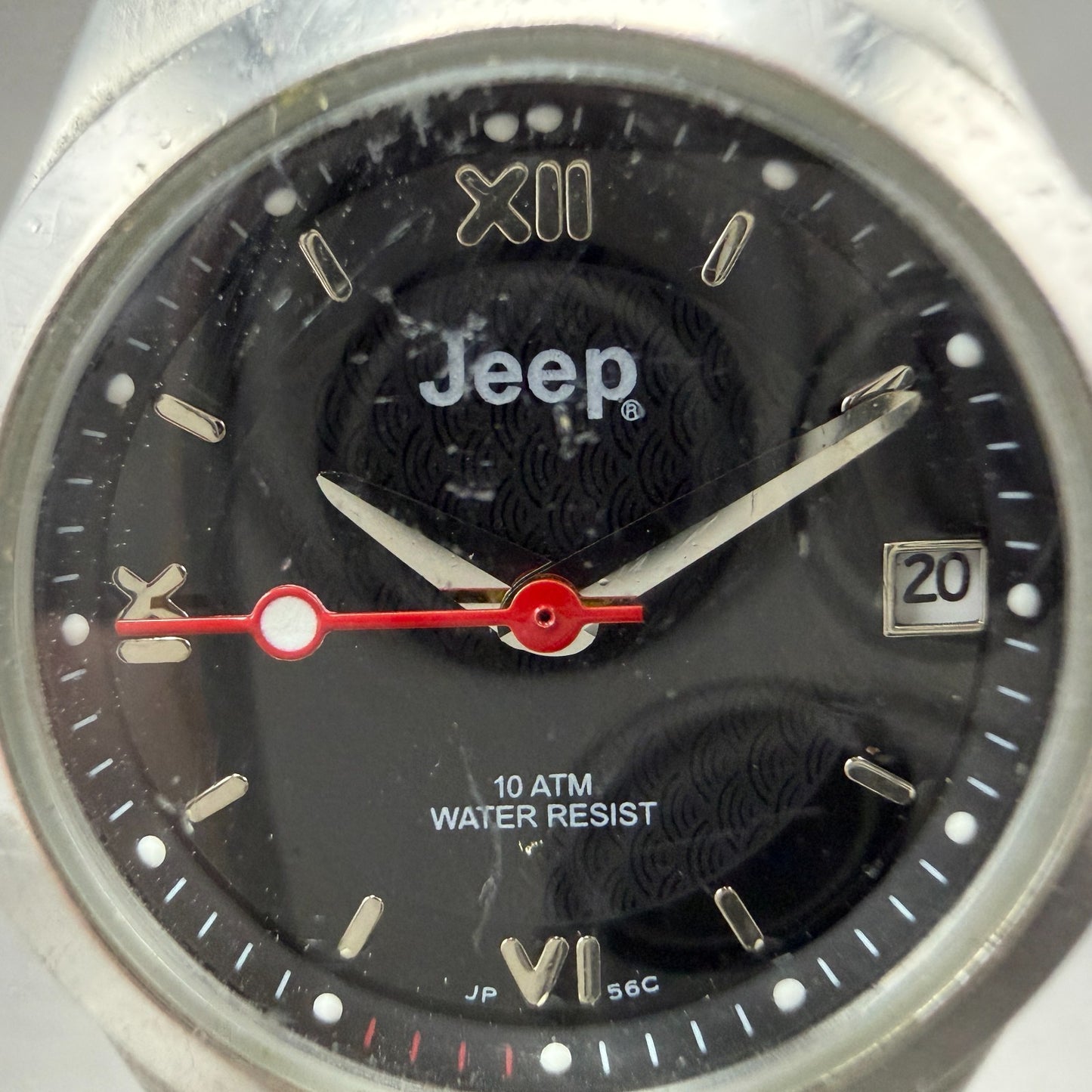 Jeep Watch Women 26mm Black Dial Silver Tone Date Round Date New Battery1