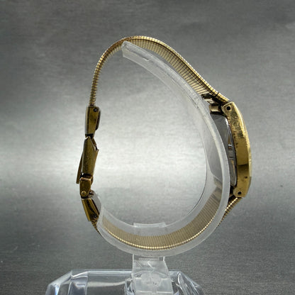 Seiko Watch Women 18mm Champagne Dial Gold Tone Round 1400-8010 New Battery VTG8