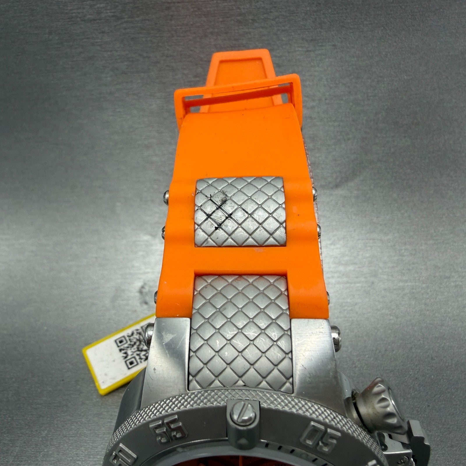 Invicta Sub Aqua Noma Chronograph Watch Men 50mm Orange Dial Steel 1378 New Batt4