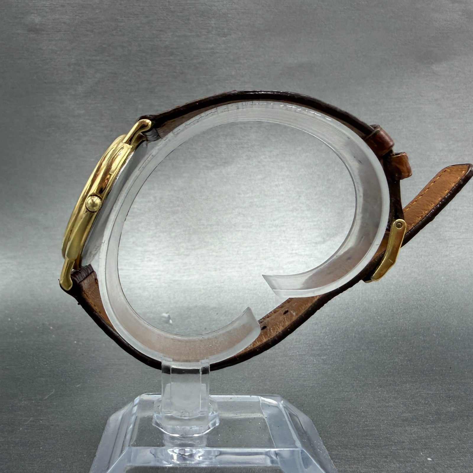 Movado Watch Men 33mm Cream Dial Gold Tone Daydate Round 87-56-885 New Battery6
