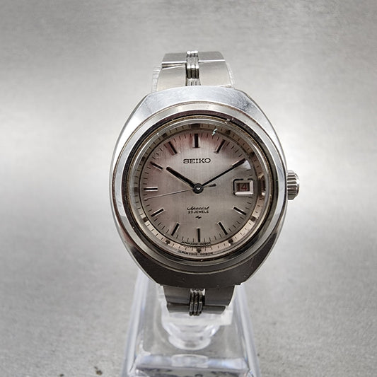 Seiko Special Watch Women 27mm Silver Dial Silver Tone Automatic 2202-0080 Run