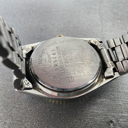 Seiko SQ Watch Women 24mm Champagne Dial Two Tone Daydate 2a230030 New Battery9