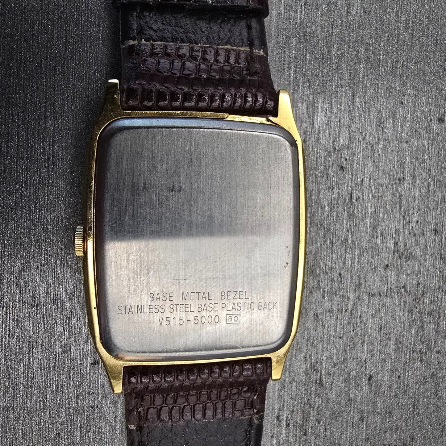 Seiko Lorus Mickey Mouse Watch Men 27mm Champagne Dial V515-5000 New Battery VTG10