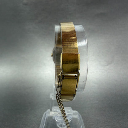 Seiko Watch Women 16mm Brown Dial Gold Tone Octagon 2c20-5769 New Battery7