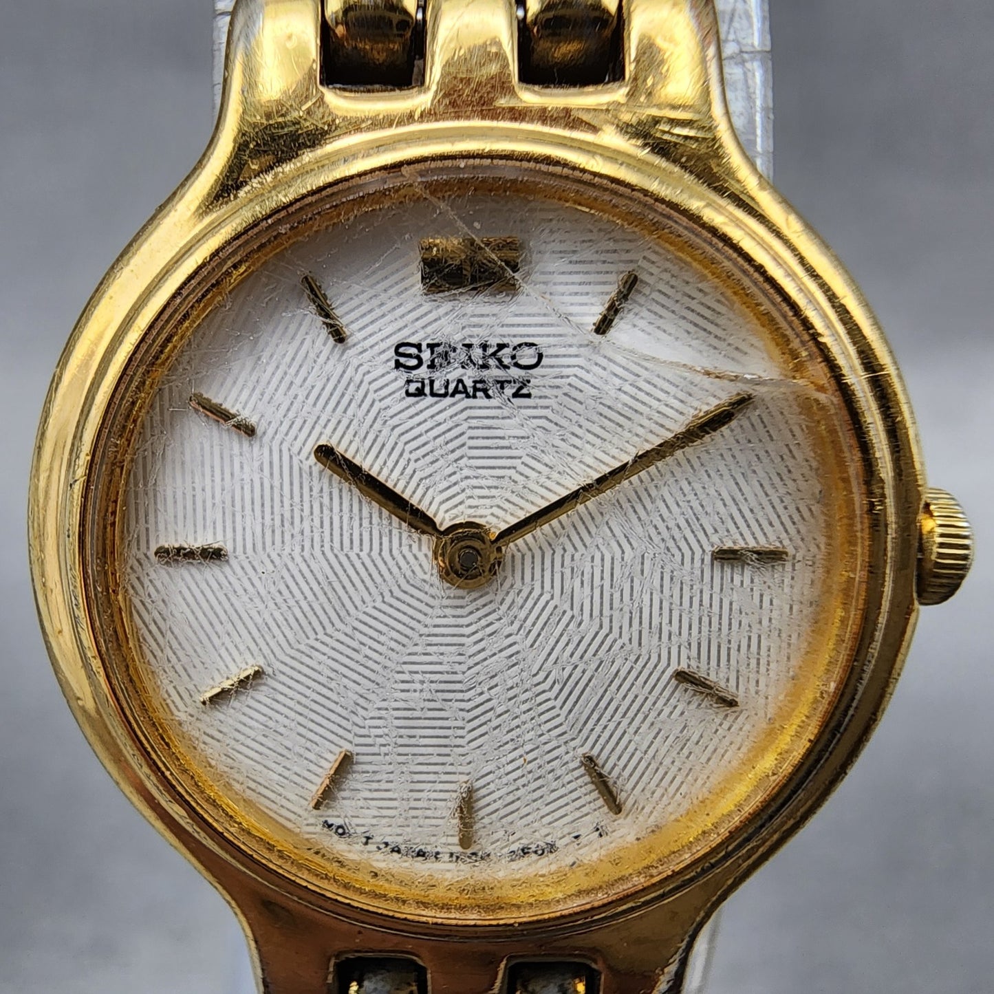 Seiko Watch Women 22mm White Dial Gold Tone Round 1n000a99 New Battery0