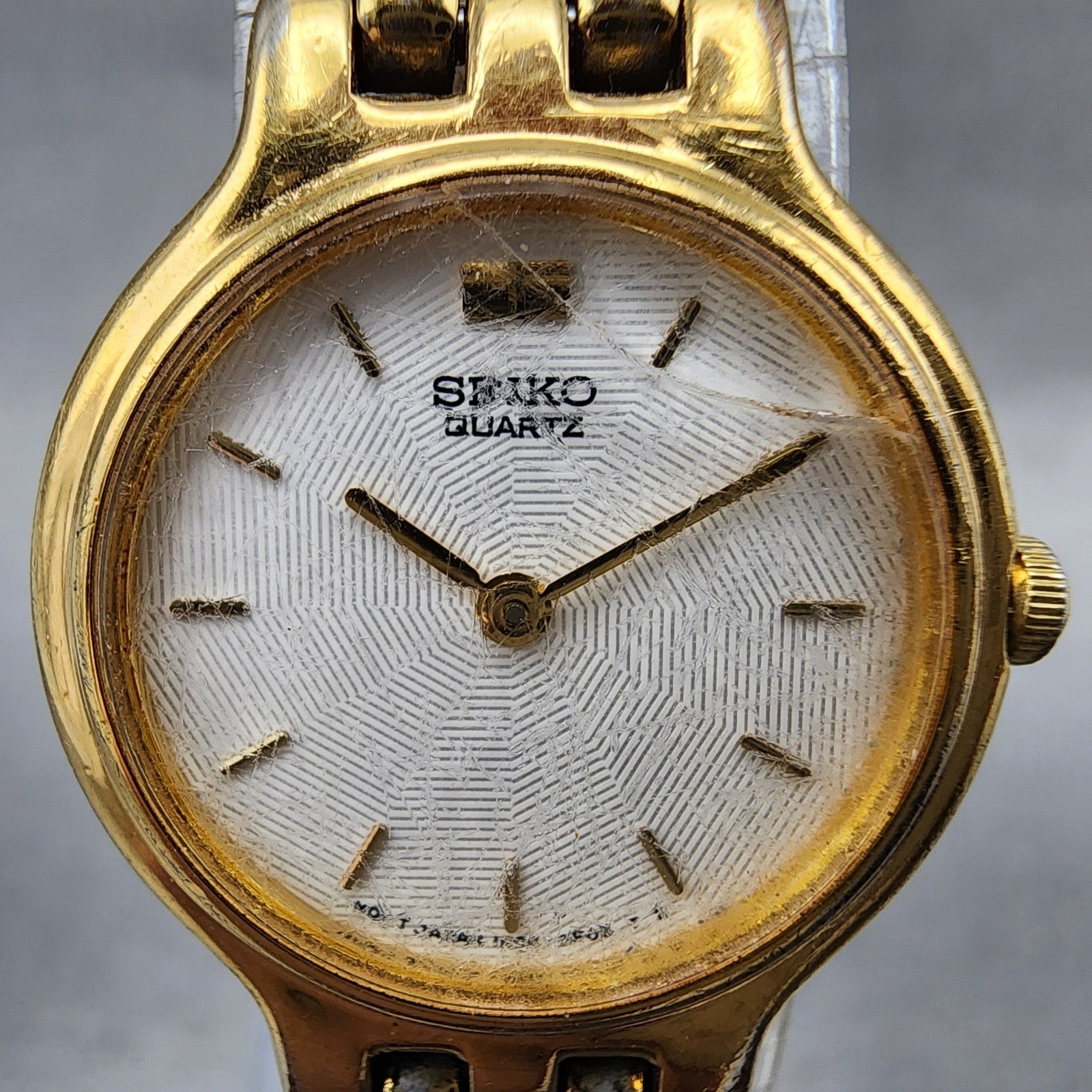 Seiko Watch Women 22mm White Dial Gold Tone Round 1n000a99 New Battery0