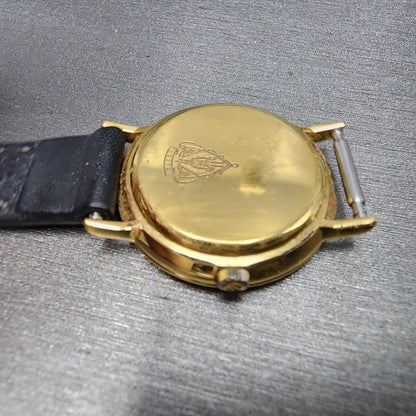 Gucci 3000L Watch Women 26mm Black Dial Gold Plated Round New Battery Vintage9