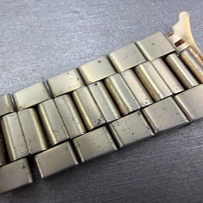 Seiko Bracelet 20mm Stainless Steel Gold Tone Tri Folding Clasp Vintage S10038