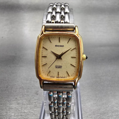 Citizen Exceed Watch Women 19mm Champagne Dial Gold Tone 2930-295609 New Battery0