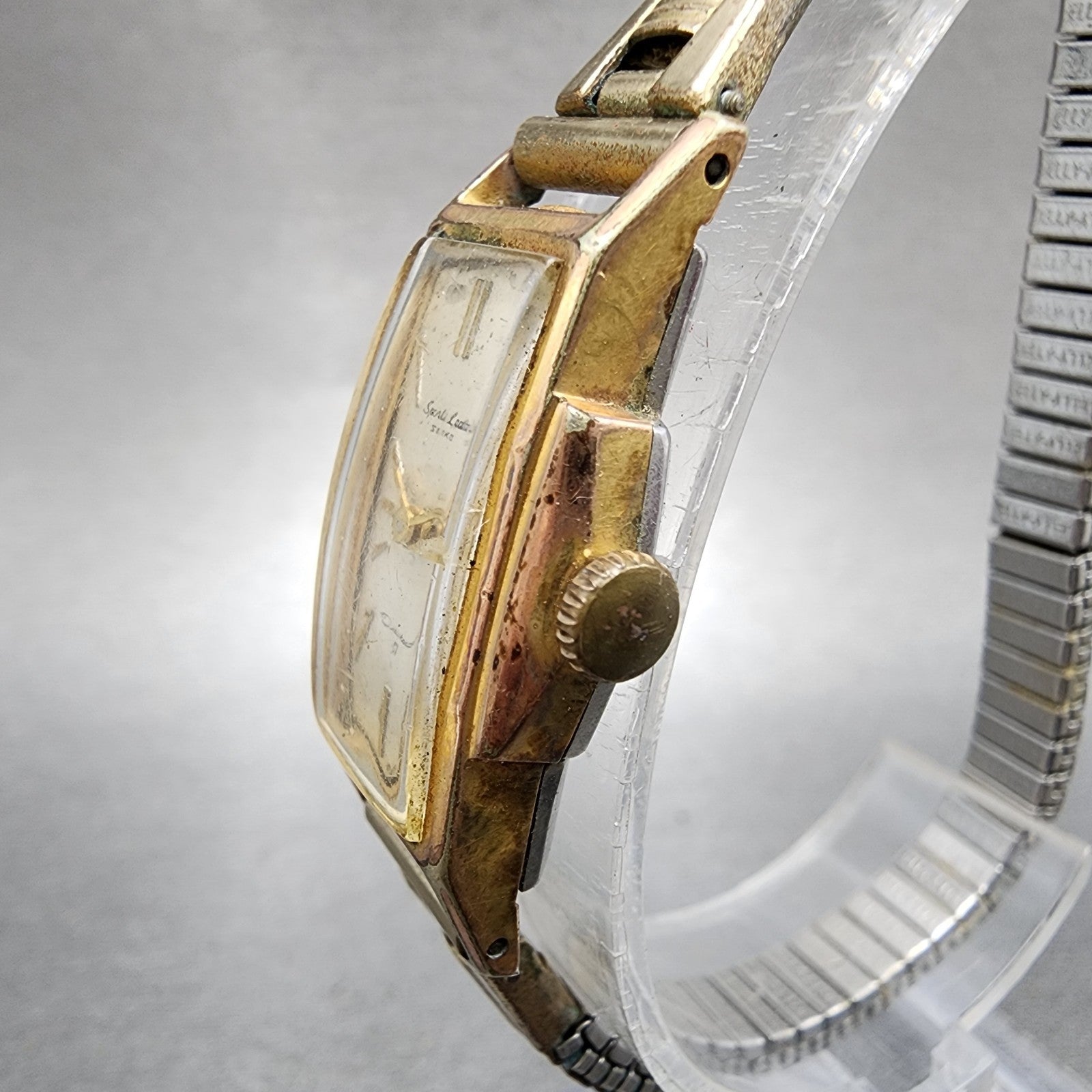 Seiko Sports Lady Watch Women 16mm White Dial Gold Plated Manual Wind Runs2