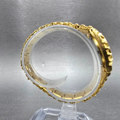 Gruen Watch Women 24mm Gold Dial Gold Nugget Case Tone New Battery VTG8
