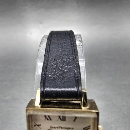 Girard Perreguax Tank Watch Women 17mm White Dial Gold Plated Manual Wind Runs5