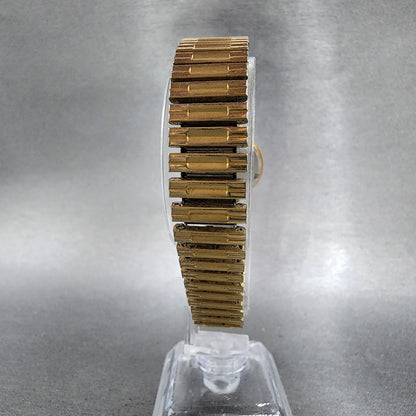 Seiko Watch Women 24mm Gold Dial Gold Tone Daydate Round 7N830141 New Battery7
