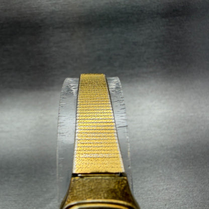 Seiko Watch Women 16mm Brown Dial Gold Tone Square 2C20-5770 New Battery4