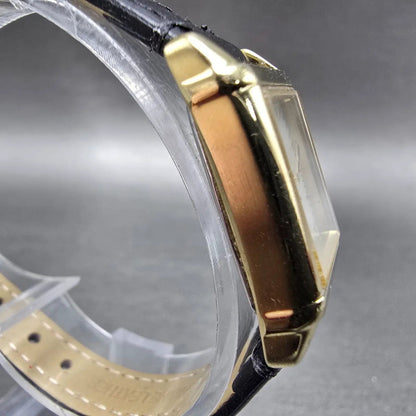 Citizen Eco-Drive Tank Watch Women 18mm Champagne Dial Gold B023-S001561 Works 43