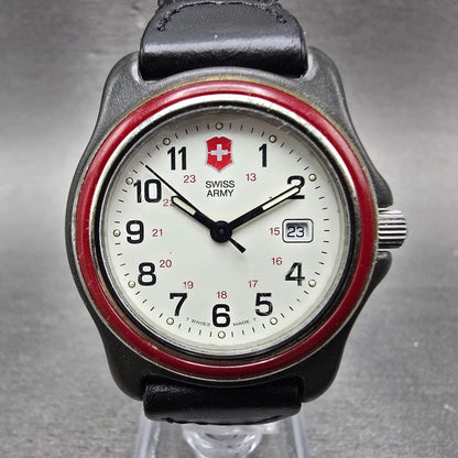 Victorinox Swiss Army Watch Women 33mm White Dial Black Tone Date Round PARTS0