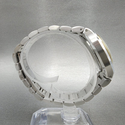 Bulova Surveyor Watch Women 34mm White Dial Two Tone Date Round Braclet 98M1328