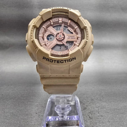 Casio Baby-G BA-110CP Watch Women 43mm Rose Gold Dial Chrono Alarm New Battery5