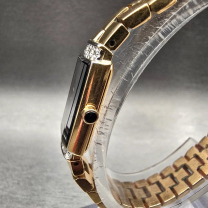 Seiko Lassale Watch Women 13mm Blue Dial Gold Tone Gemmed 2E20-6899 New Battery2