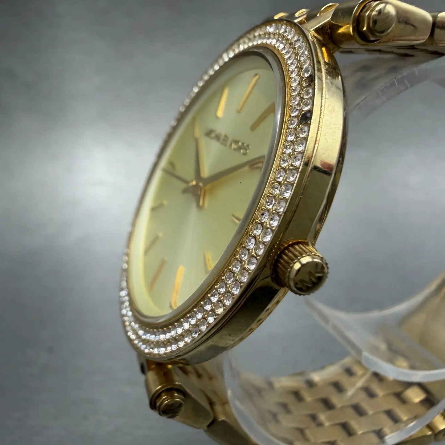 Michael Kors Darci Watch Women 39mm Champagne Dial Gold Tone MK-3191 New Battery2