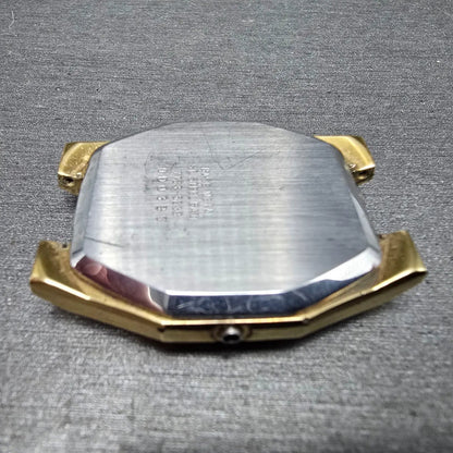Seiko Watch Case Gold Tone Rectangle 7123-5239 31mm Vintage10