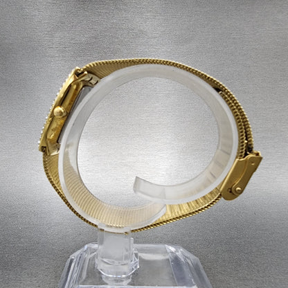 Skagen Tank Watch Women 27mm MOP Dial Gold Tone Rectangle 384SGG New Battery6