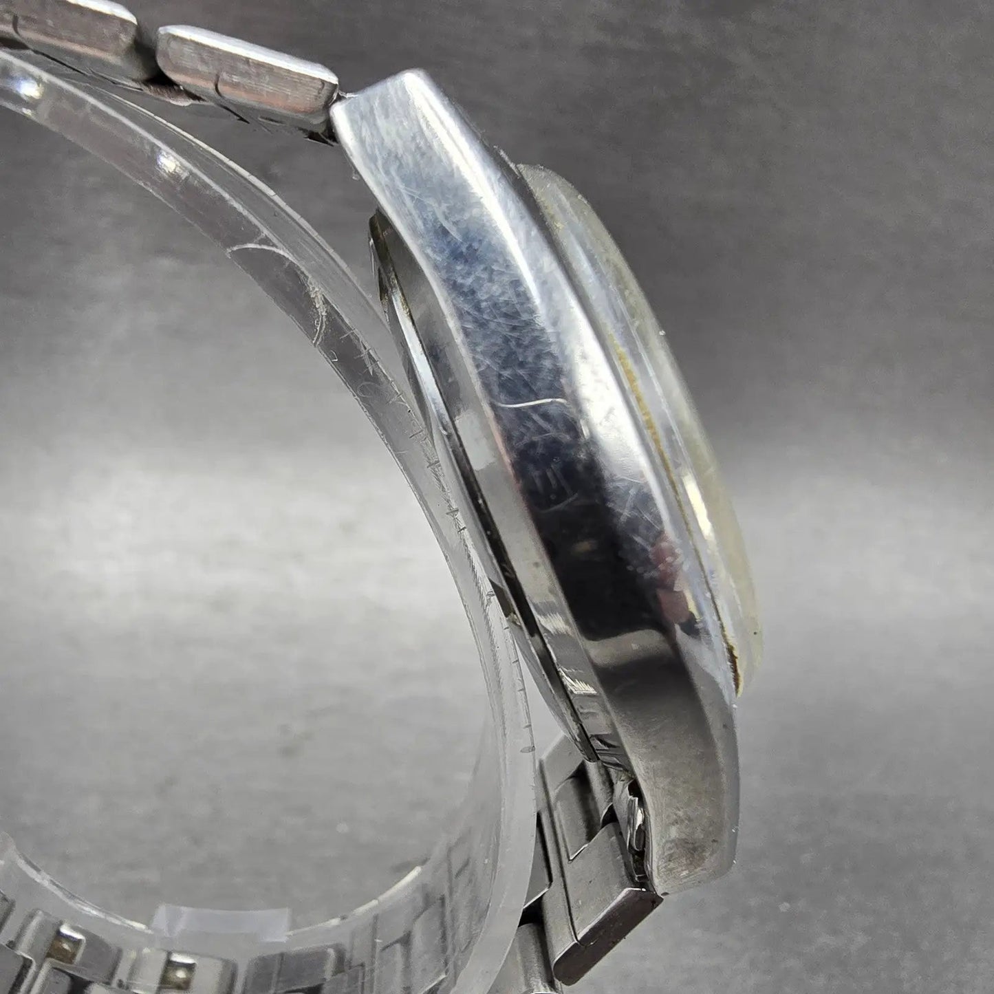 Seiko Automatic Watch Men 38mm Brown Dial Silver Tone Daydate 7009-8049 PARTS4