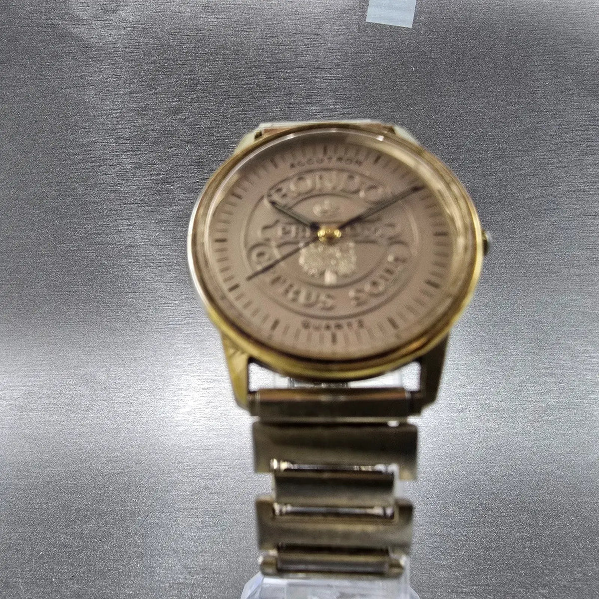Bulova Accutron Watch Men 33mm Gold Dial Gold Plated Round N9 VTG  PARTS6