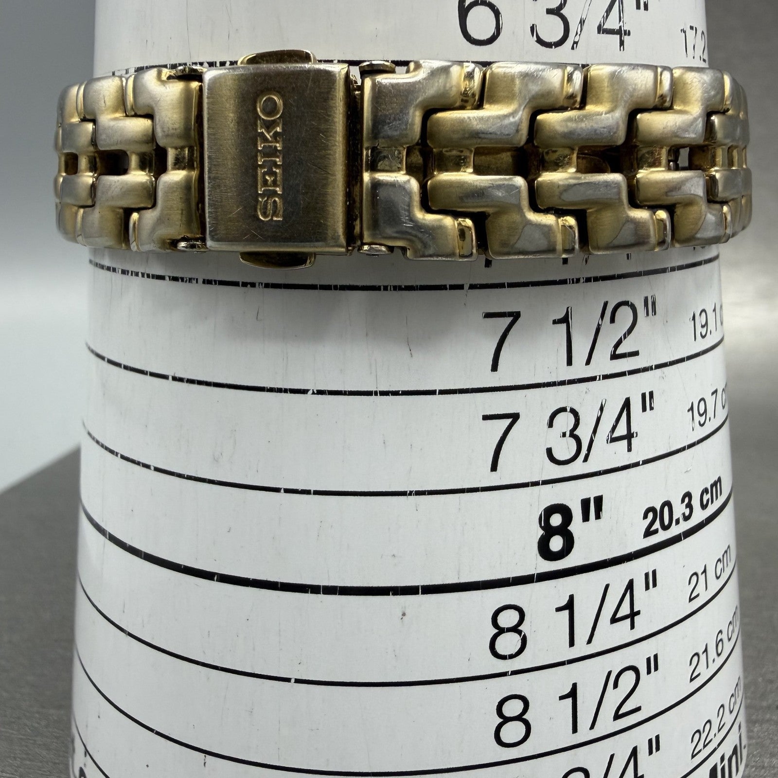 Seiko Watch Women 26mm White Dial Gold Tone Date Round 7n82-0599 New Battery GFE10