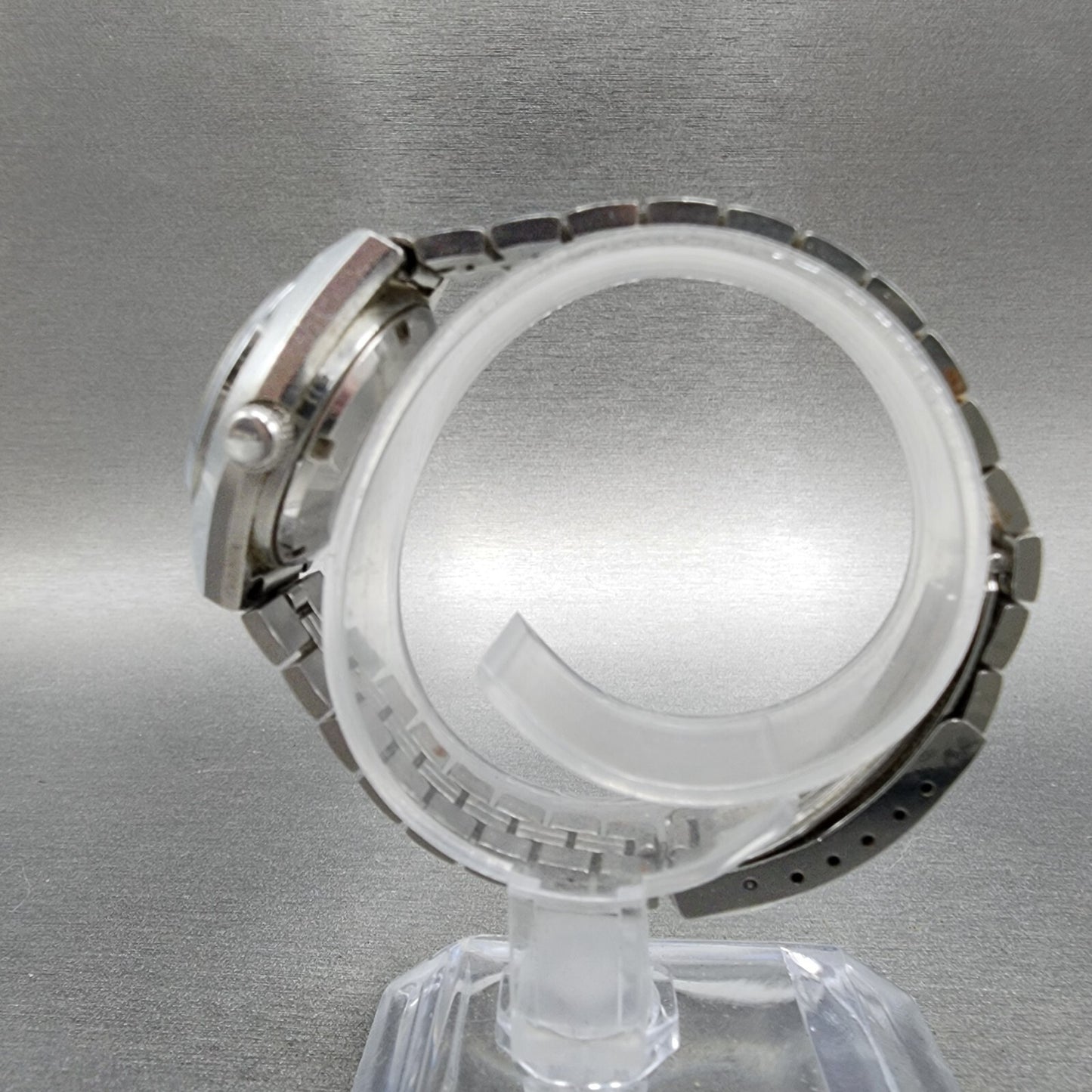 Seiko Automatic Watch Women 26mm White Dial Silver Tone Daydate Round Runs6