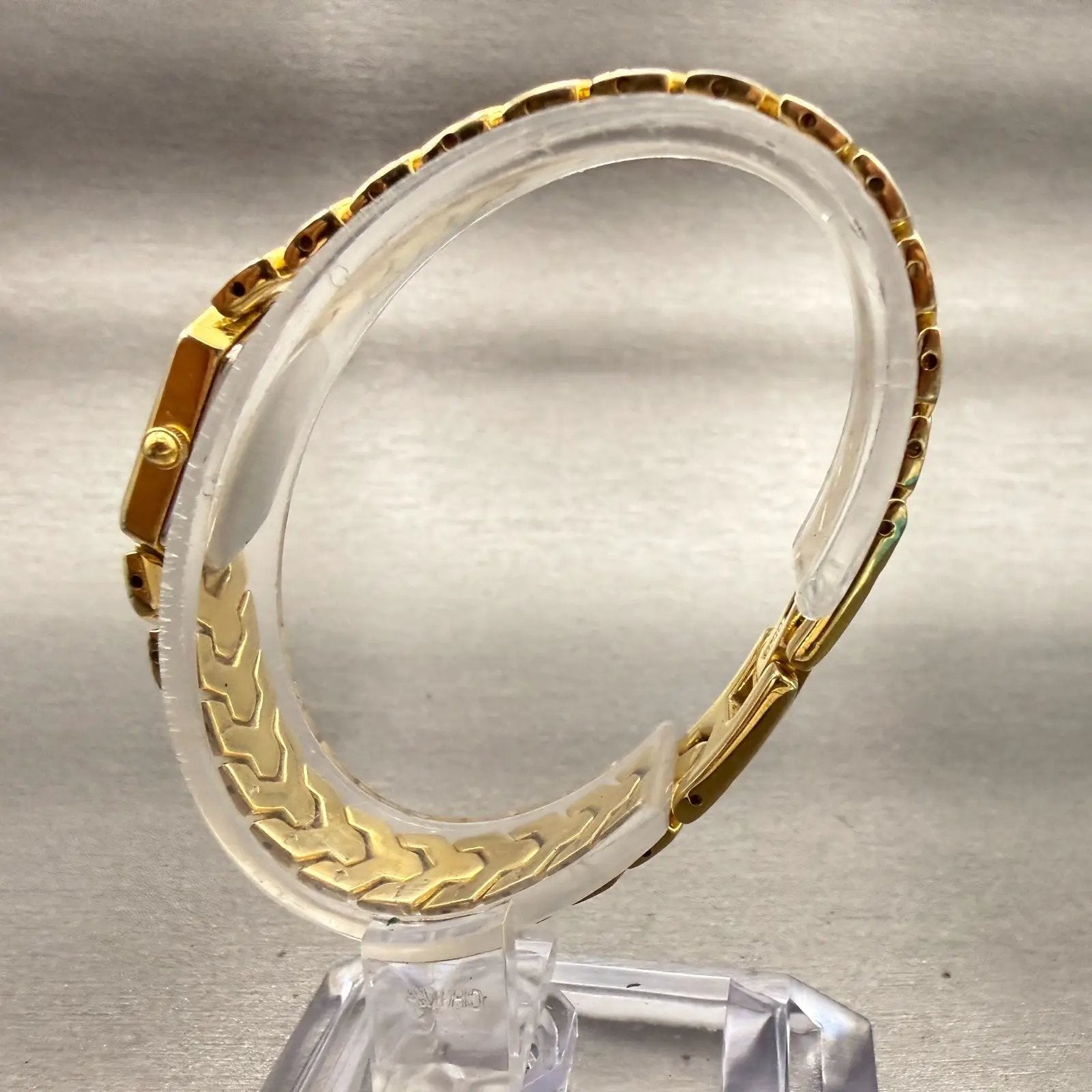 Citizen Watch Women 13mm Gold Dial Gold Tone Rectangle 5421-S41185 New Battery6