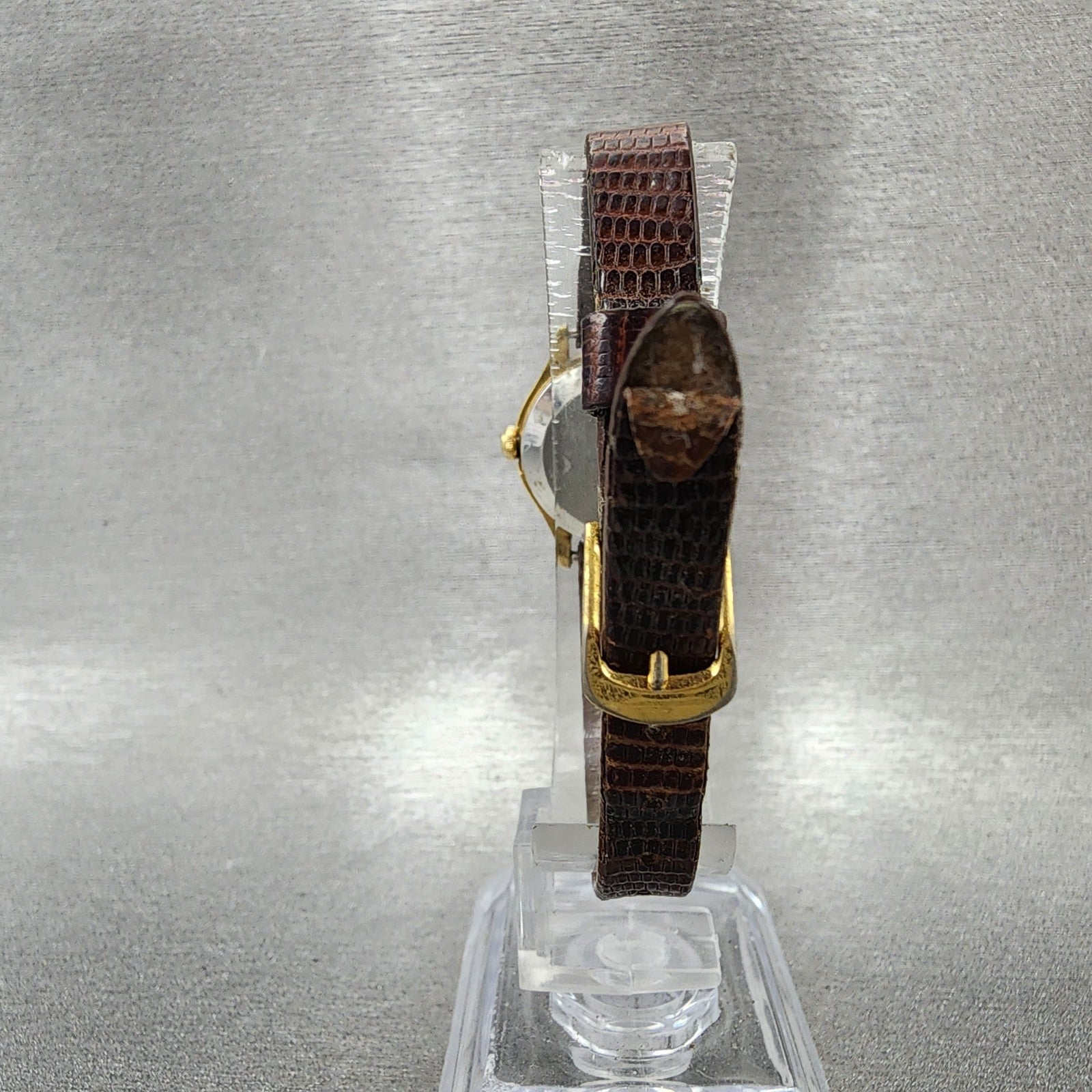 Seiko Watch Women 23mm Champagne Dial Gold Tone Round 47000059 New Battery7