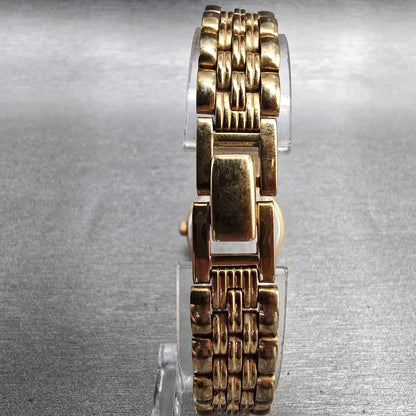 Seiko Watch Women 23mm White Dial Gold Tone Date Round 7N82-0228 New Battery JP97