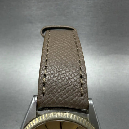 Seiko SQ President Watch Men 36mm Gold Dial Two Tone Daydate Round 5Y238A69 A14