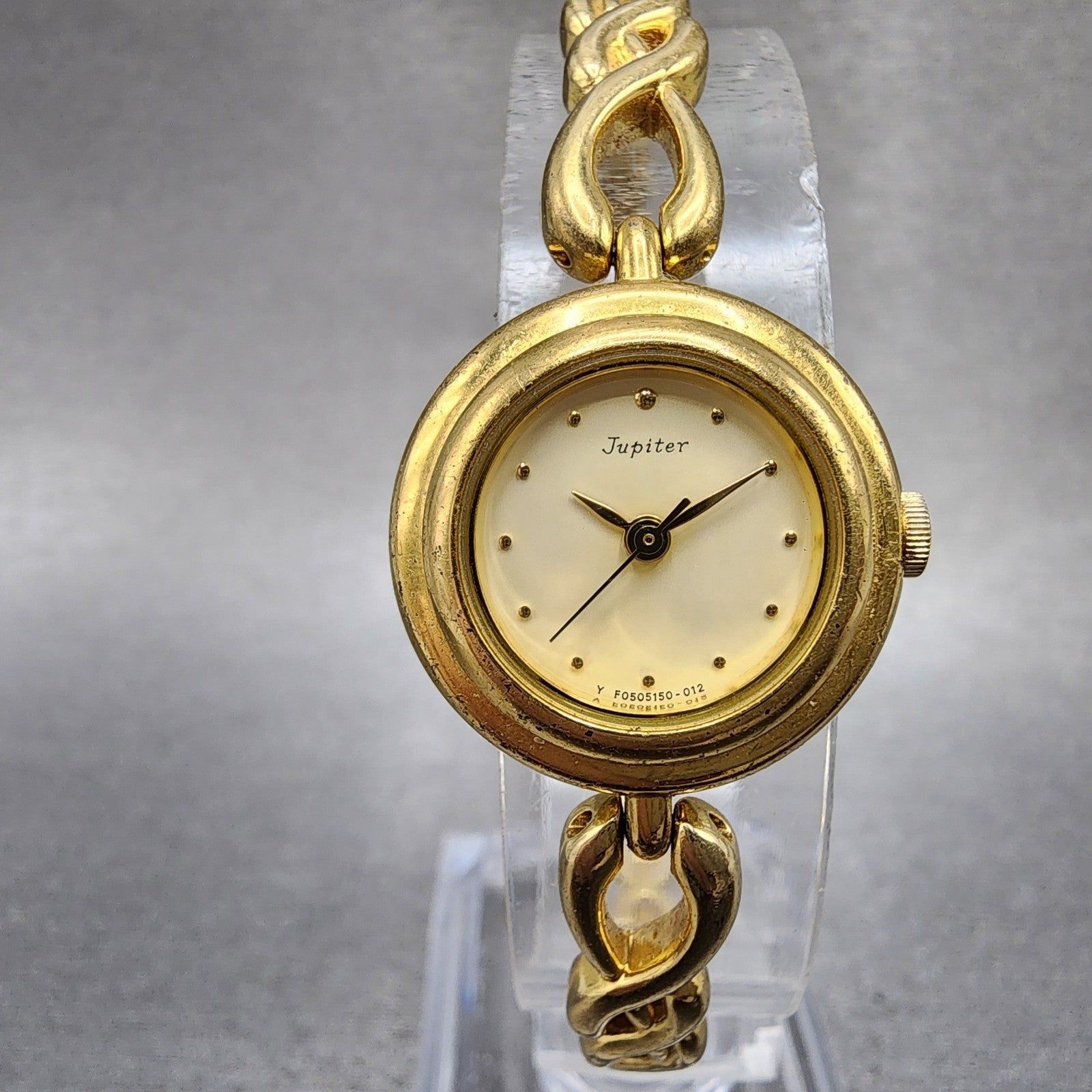 Orient Jupiter Watch Women 21mm Gold Dial Gold Tone Round F0551501 New Battery0