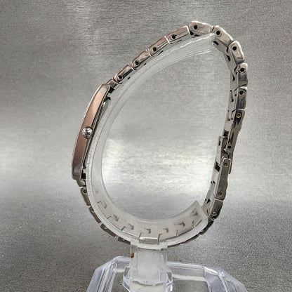 Bulova Tank Watch Women 15mm MOP Dial Silver Tone Crystal Accent 96T13 New Batt6