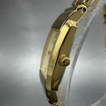 Citizen Tank Watch Women 14mm Champagne Dial Gold Tone 5421K17497 New Battery2